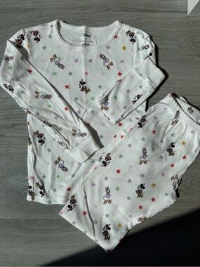 Janie and Jack White Disney Minnie & Daisy Star Print Pajama Set